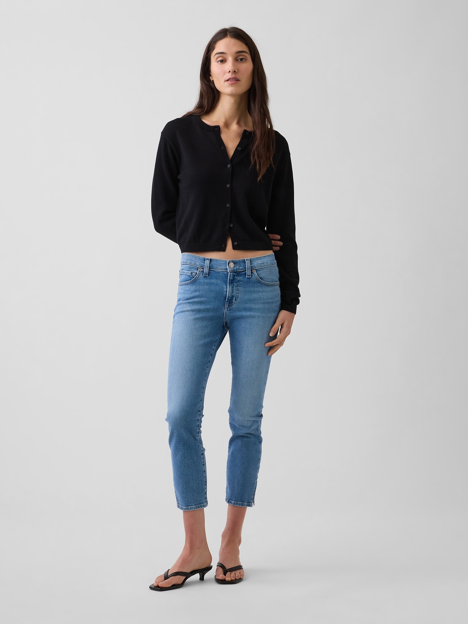 Low Rise Capri Jeans