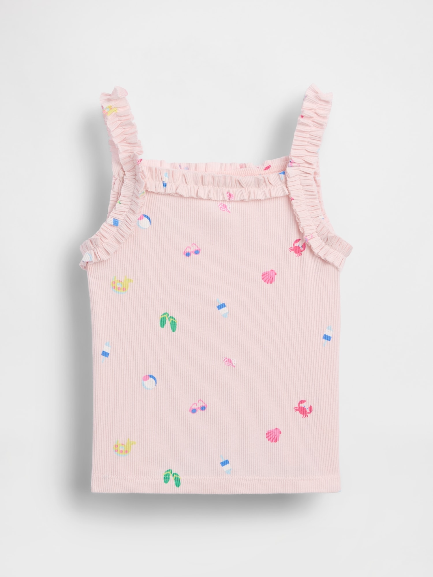 Baby & Toddler Rib Ruffle Apron Tank Top