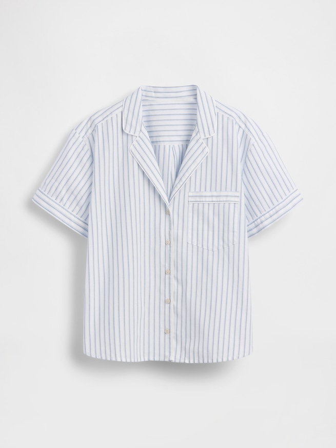 ポプリン パジャマシャツ-4