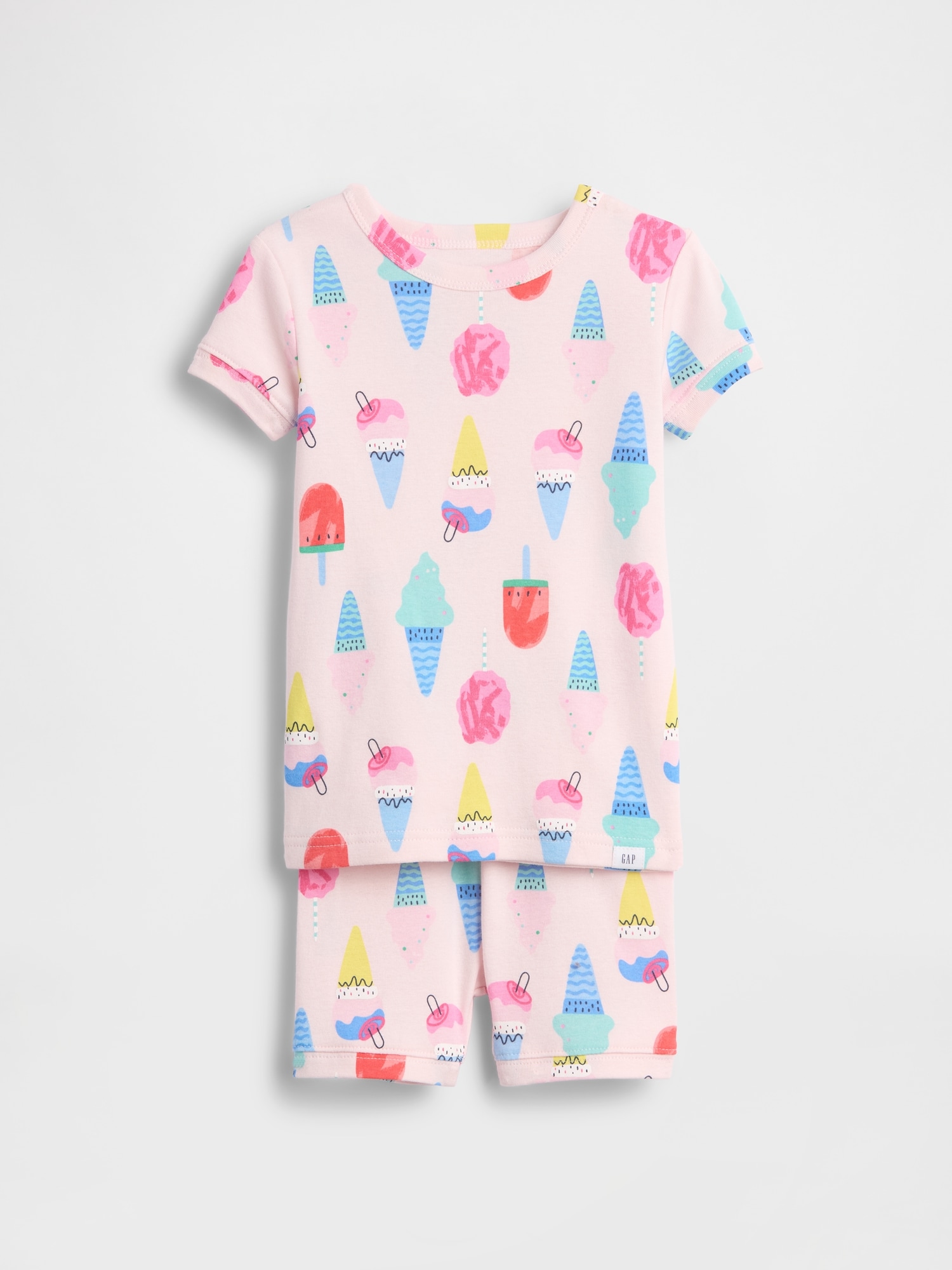 Baby & Toddler Organic Brushed Cotton Ice Cream PJ Short Set