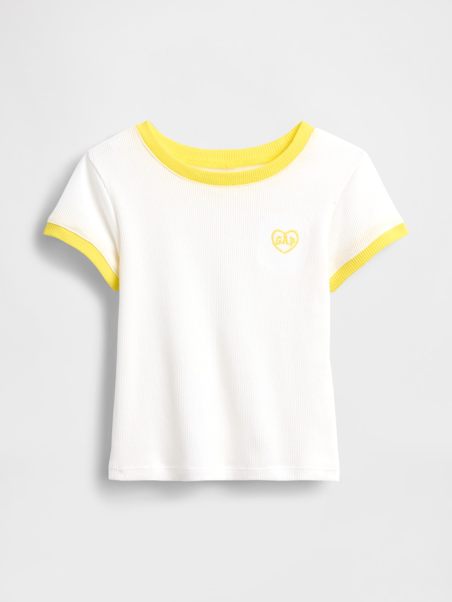 babyGap GAPロゴ リブ リンガーTシャツ-1