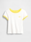 babyGap GAPロゴ リブ リンガーTシャツ-1