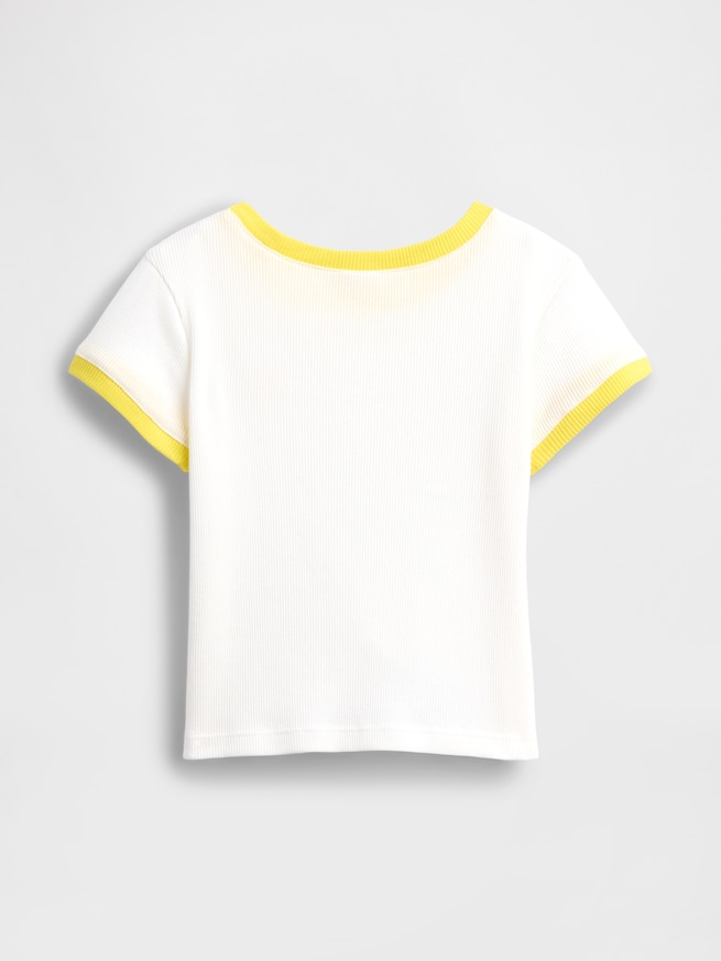 babyGap GAPロゴ リブ リンガーTシャツ-2