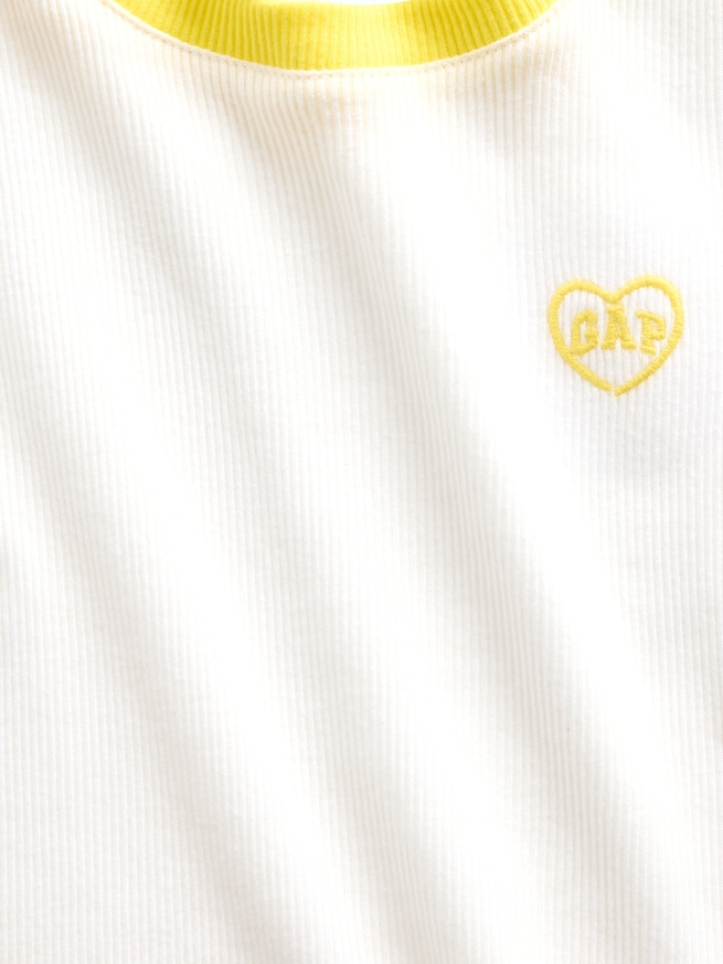 babyGap GAPロゴ リブ リンガーTシャツ-3