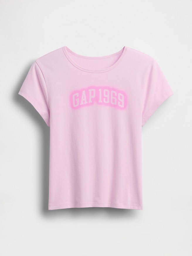 コットン ジャージー フィット クロップド グラフィックTシャツ-4