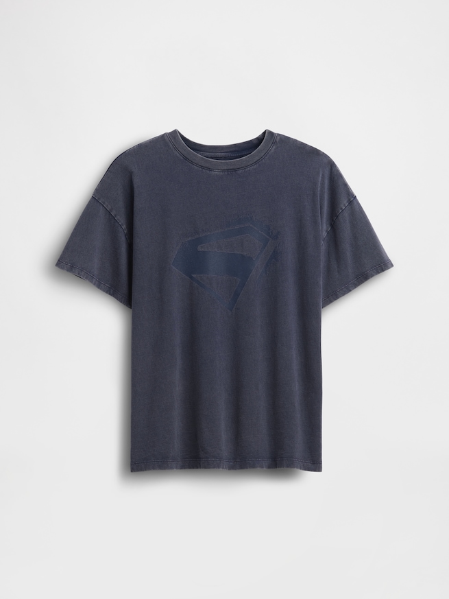 スーパーマン オーバーサイズチュニックTシャツ (キッズ)-1