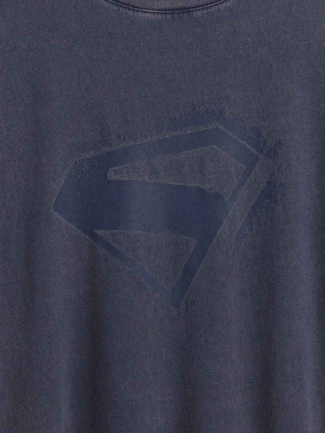 スーパーマン オーバーサイズチュニックTシャツ (キッズ)-3