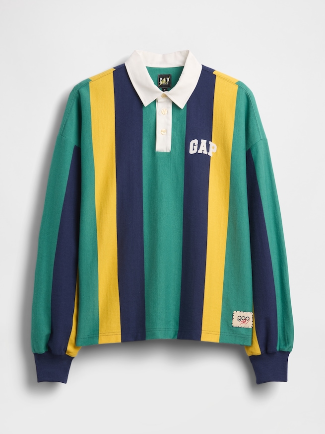 Gap &times; Sean Wotherspoon オーバーサイズ ストライプポロシャツ-4