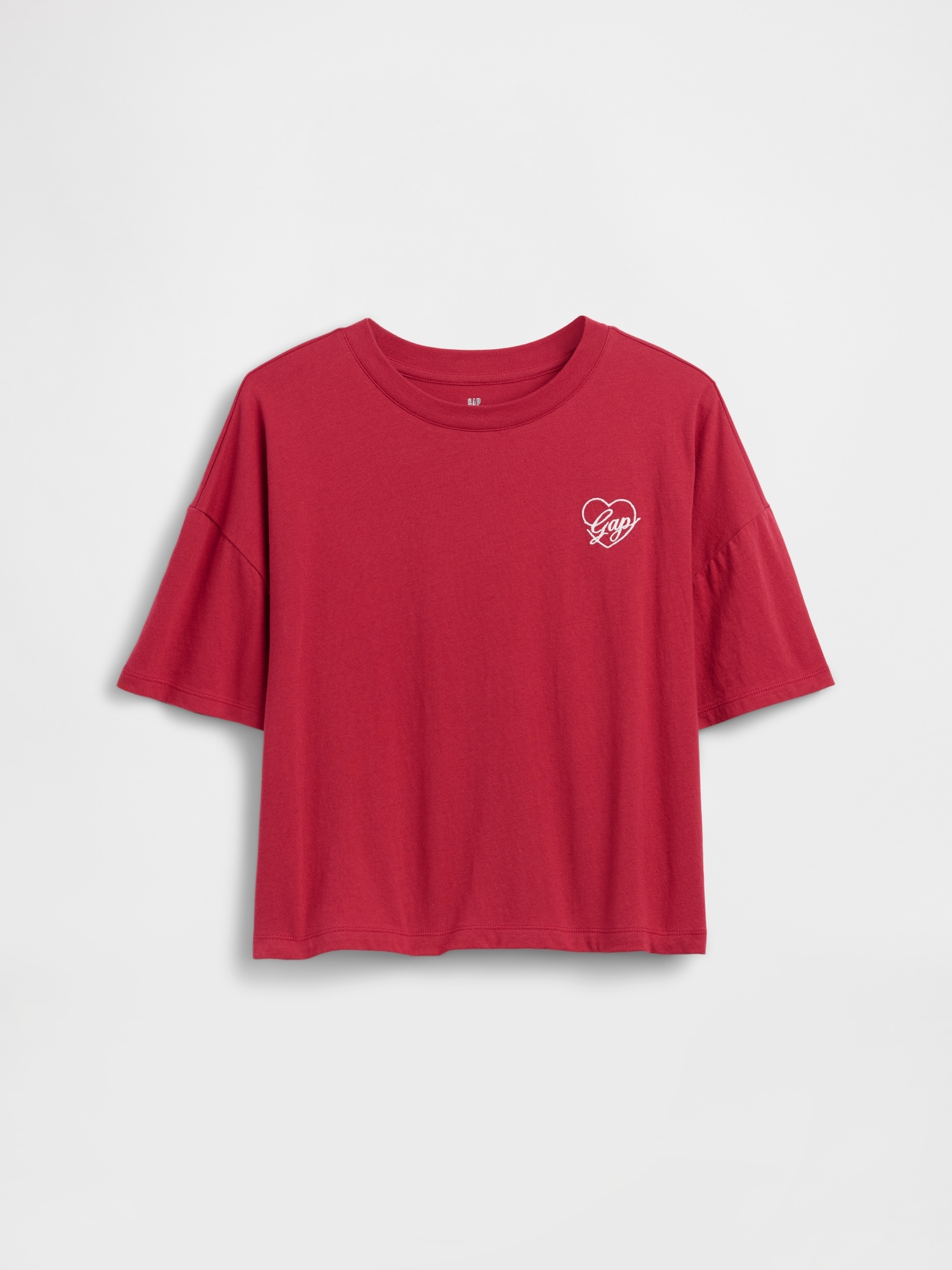 オーバーサイズ GAPハートロゴ Tシャツ (キッズ)-1