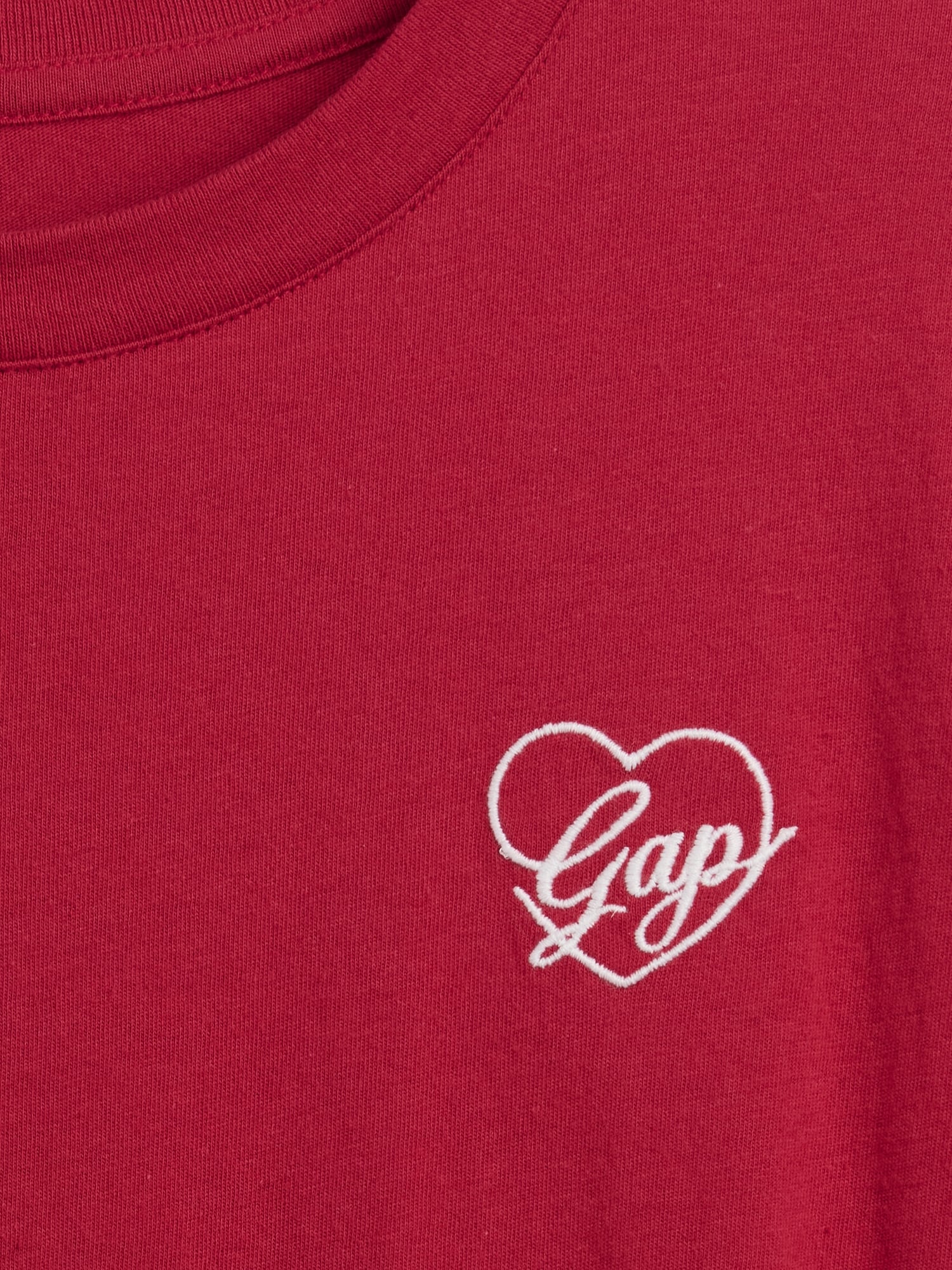 オーバーサイズ GAPハートロゴ Tシャツ (キッズ)-3