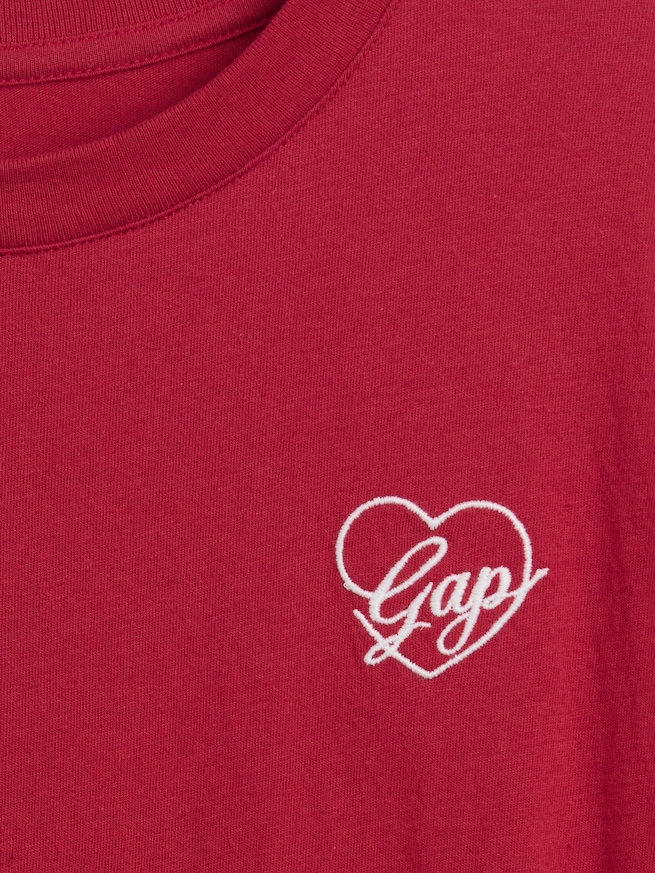 オーバーサイズ GAPハートロゴ Tシャツ (キッズ)-3