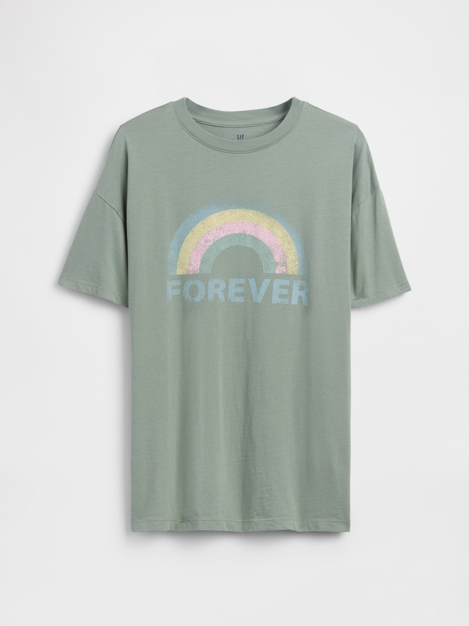 オーバーサイズ チュニック グラフィックTシャツ (キッズ)-1
