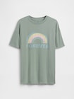 オーバーサイズ チュニック グラフィックTシャツ (キッズ)-1