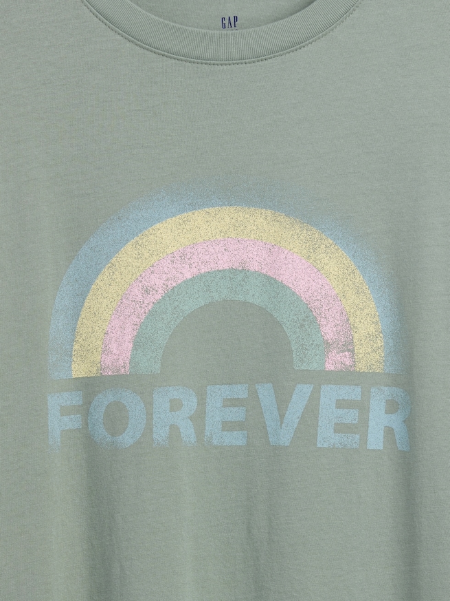 オーバーサイズ チュニック グラフィックTシャツ (キッズ)-3