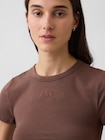クロースニット ジャージー GAPロゴ ルーシュ サイドタイTシャツ-3