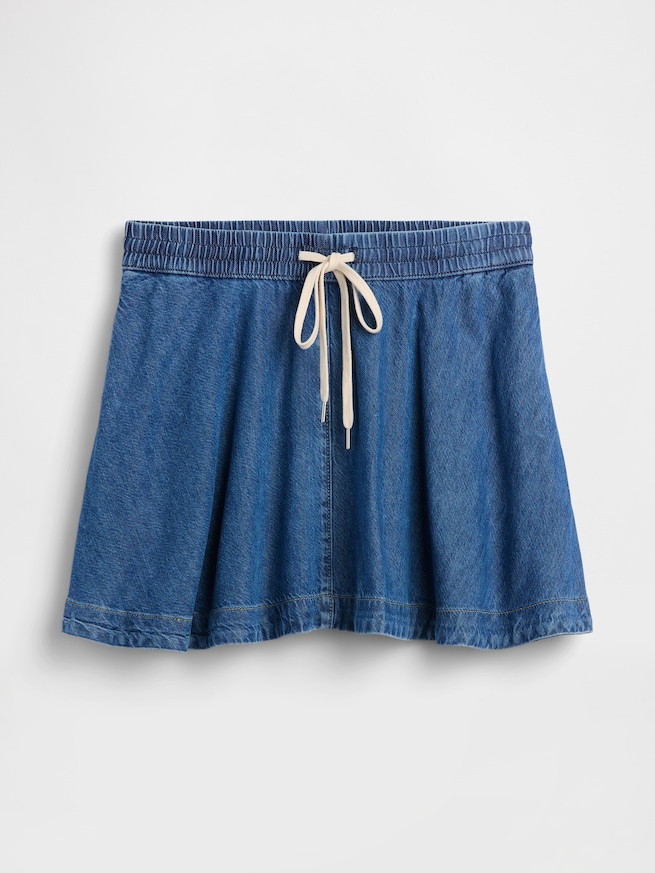 ウルトラソフトデニム ミニサークルスカート-4