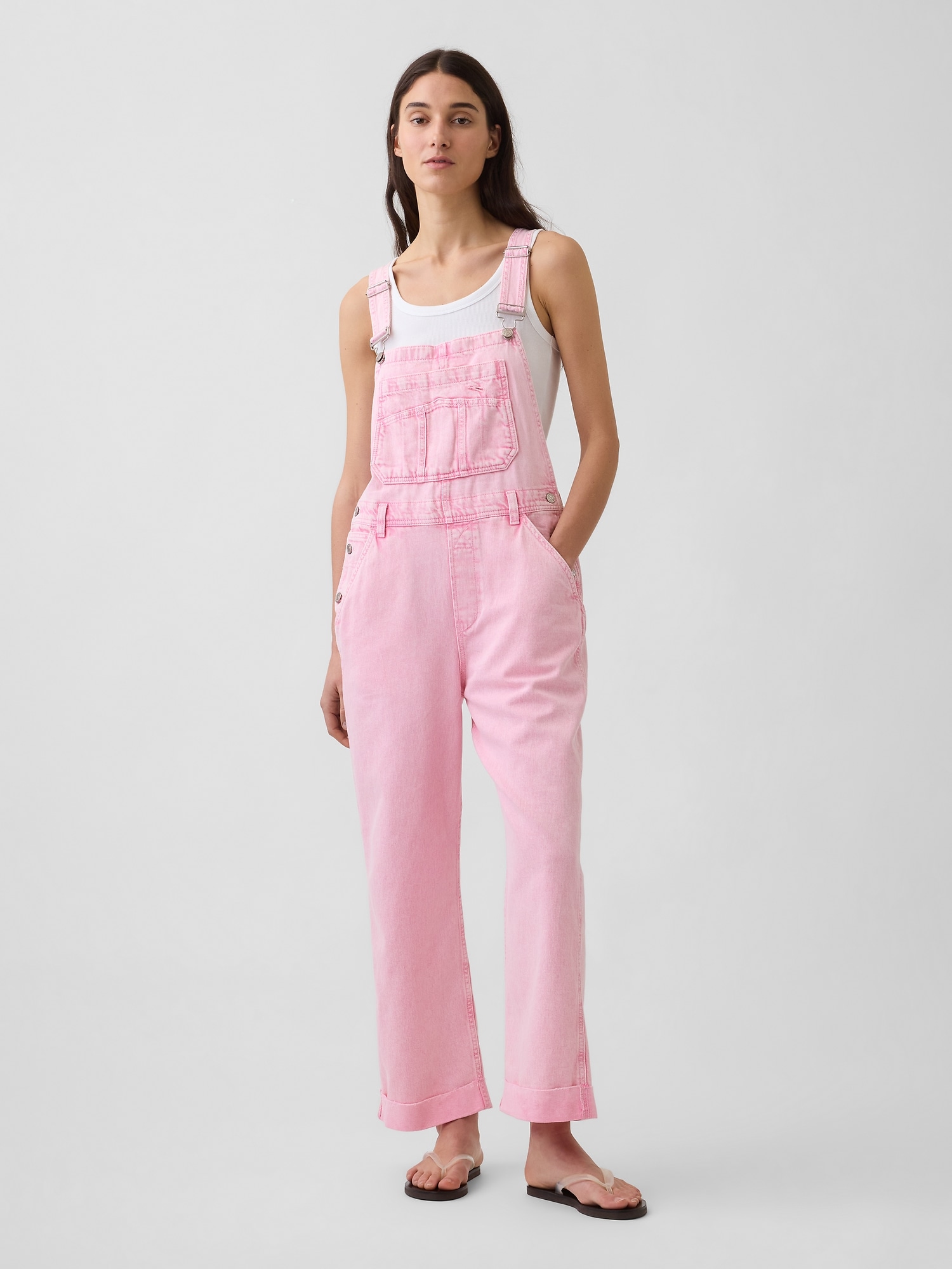 Relaxed Denim Overalls