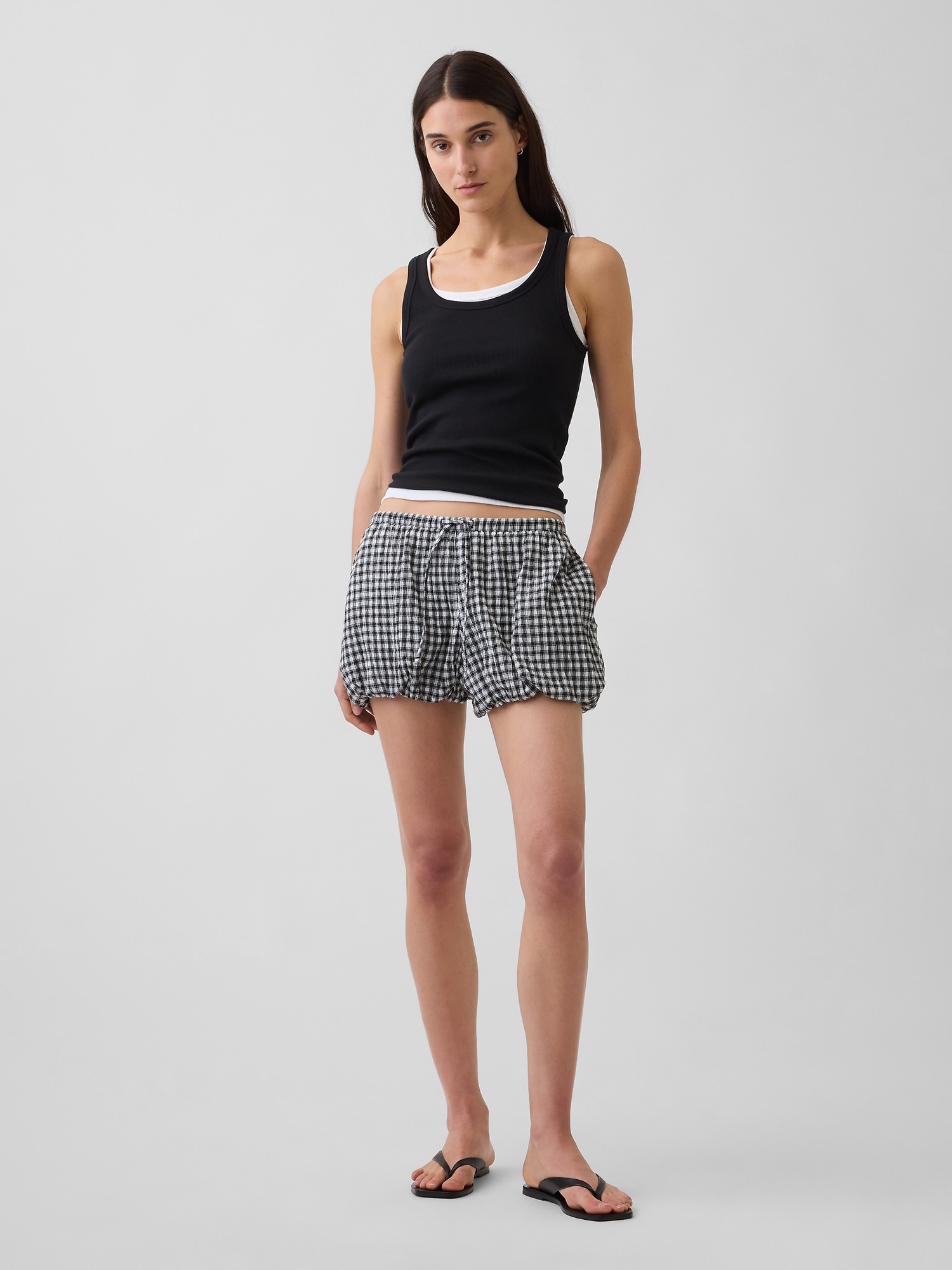 Gingham Easy Bubble Shorts