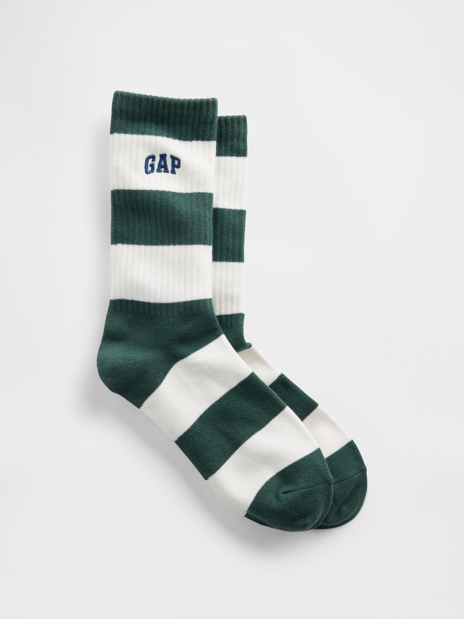 Rugby Stripe Logo Crew Socks