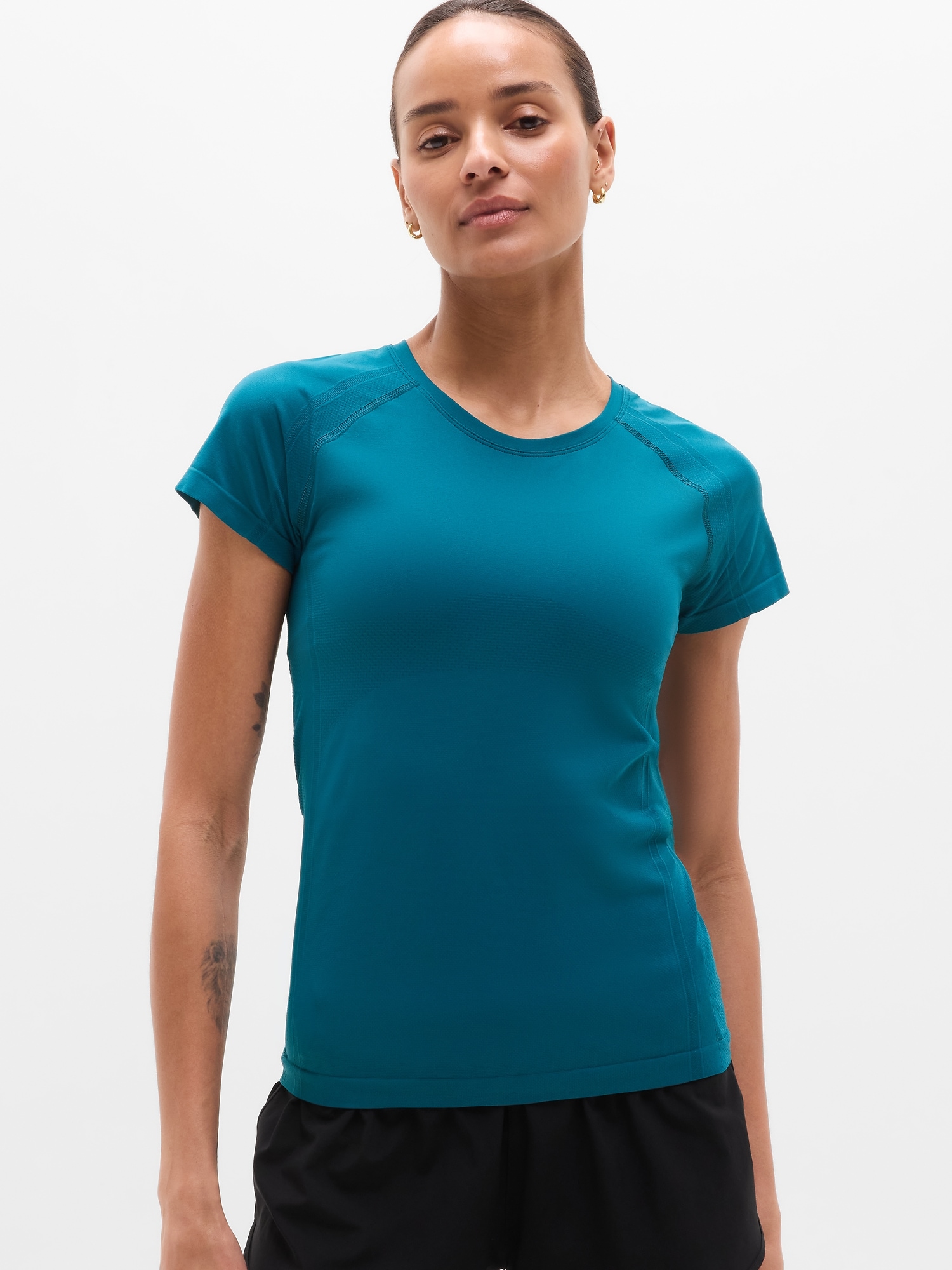 Athleta Momentum Flex Tee In Coastal Teal