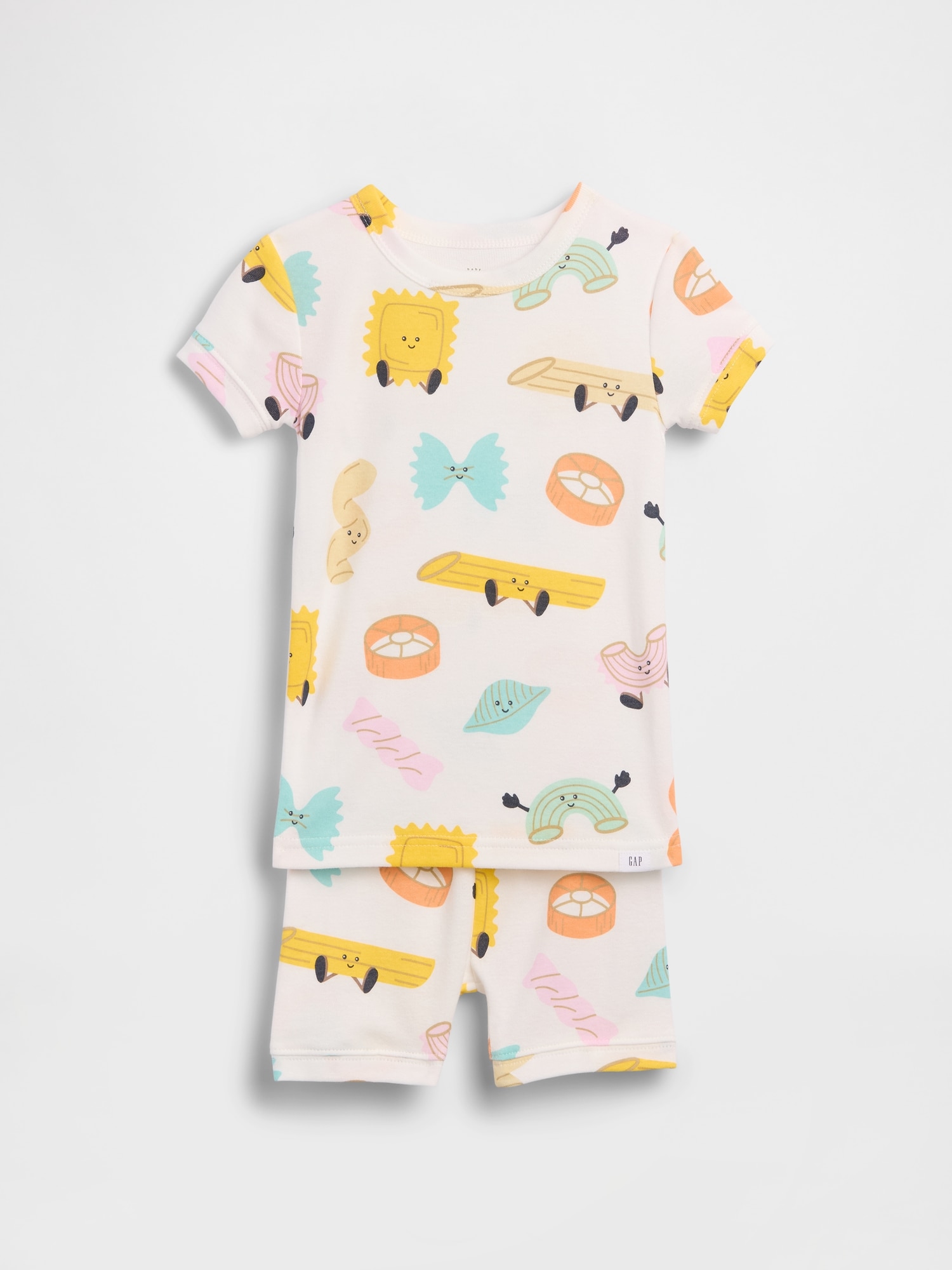 Baby & Toddler Organic Brushed Cotton Pasta PJ Short Set