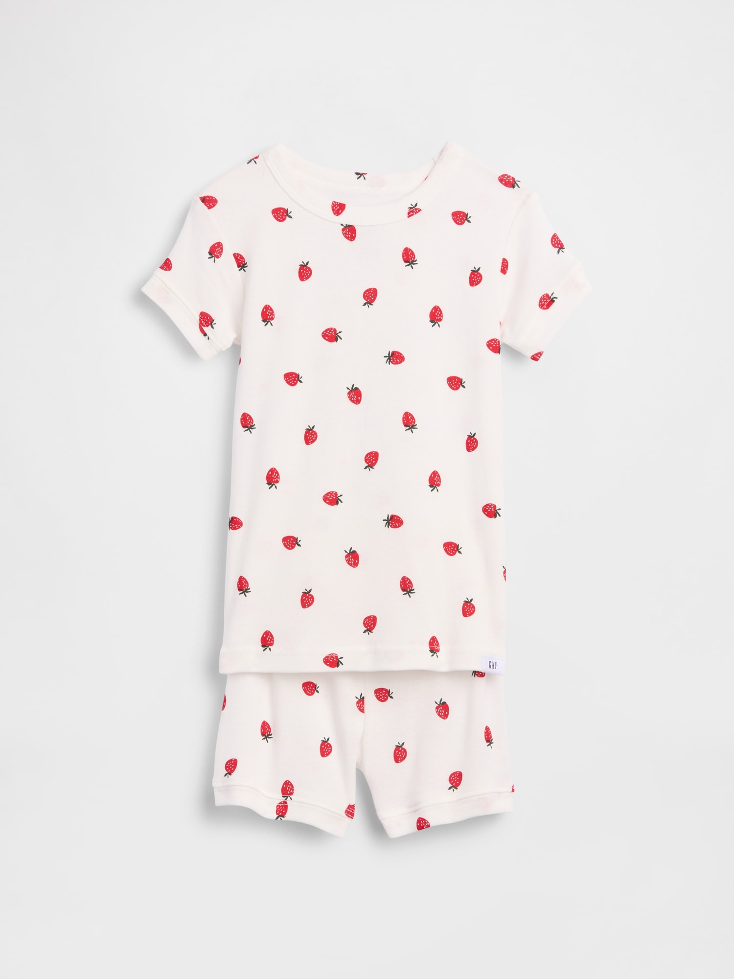 Baby & Toddler Organic Brushed Cotton Strawberry PJ Short Set