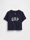 ヴィンテージソフト フレンチテリー リラックスフィット GAPロゴ Vネックスウェットシャツ (キッズ)-1
