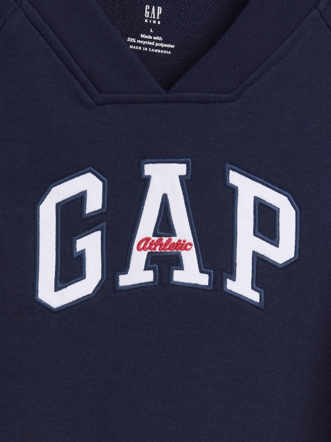 ヴィンテージソフト フレンチテリー リラックスフィット GAPロゴ Vネックスウェットシャツ (キッズ)-3