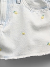 ローライズ ストライド 刺しゅう レモン デニムショートパンツ (キッズ)-5