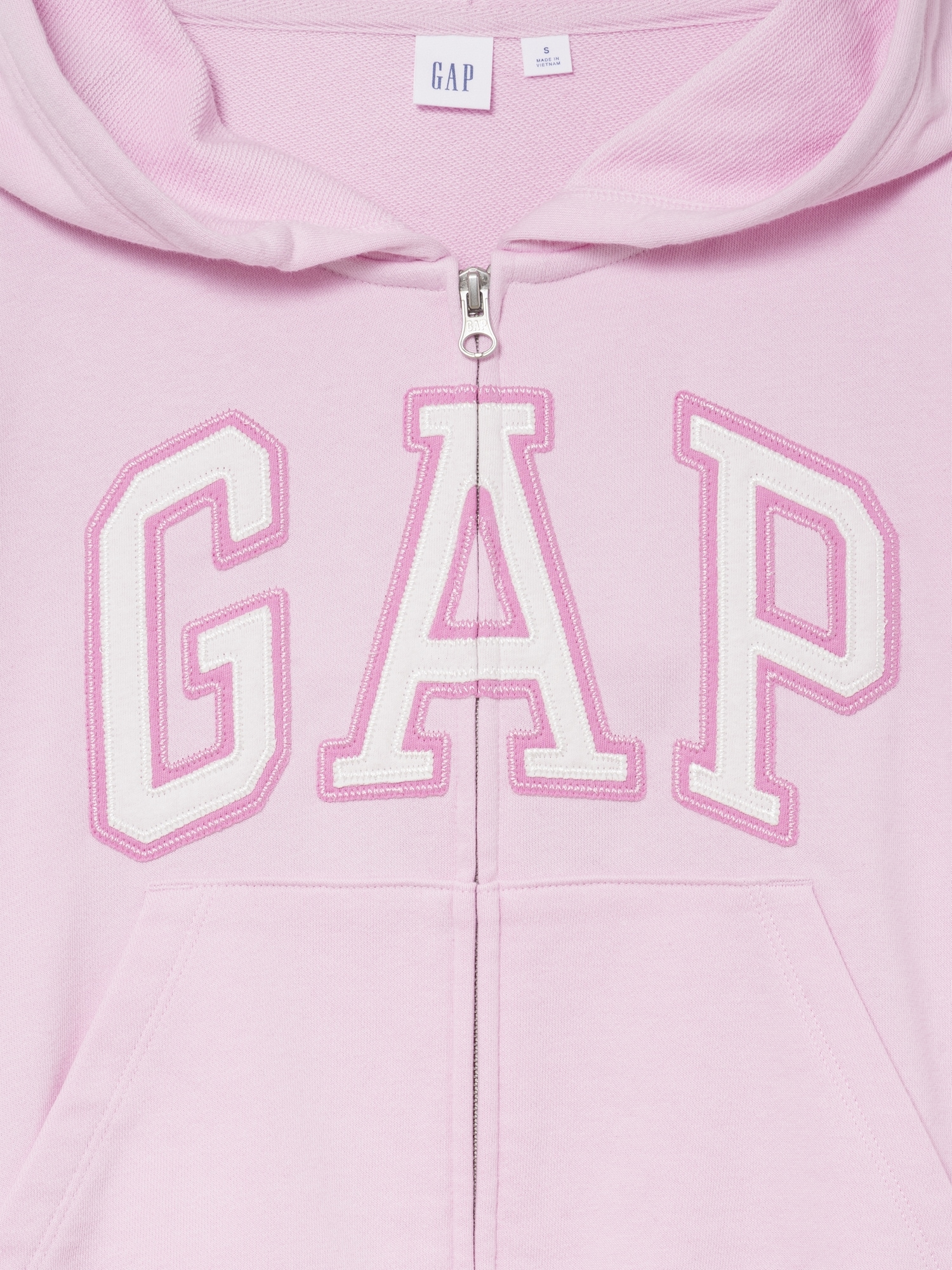 オーバーサイズ GAPロゴ フレンチテリー ジップアップパーカー