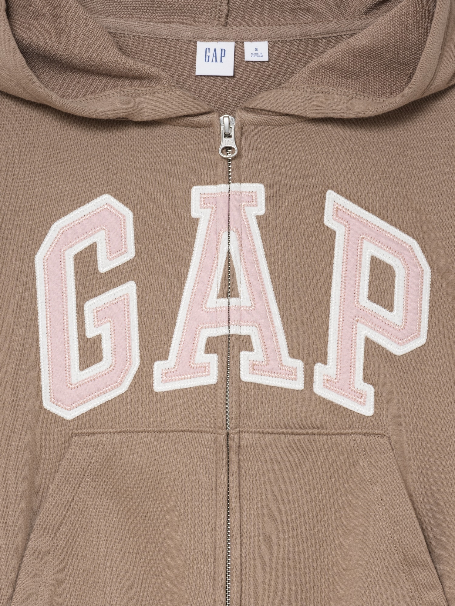 GAP ブラウン フルジップ パーカー GAPブラウンロゴパーカー】 | Gap公式オンラインストア