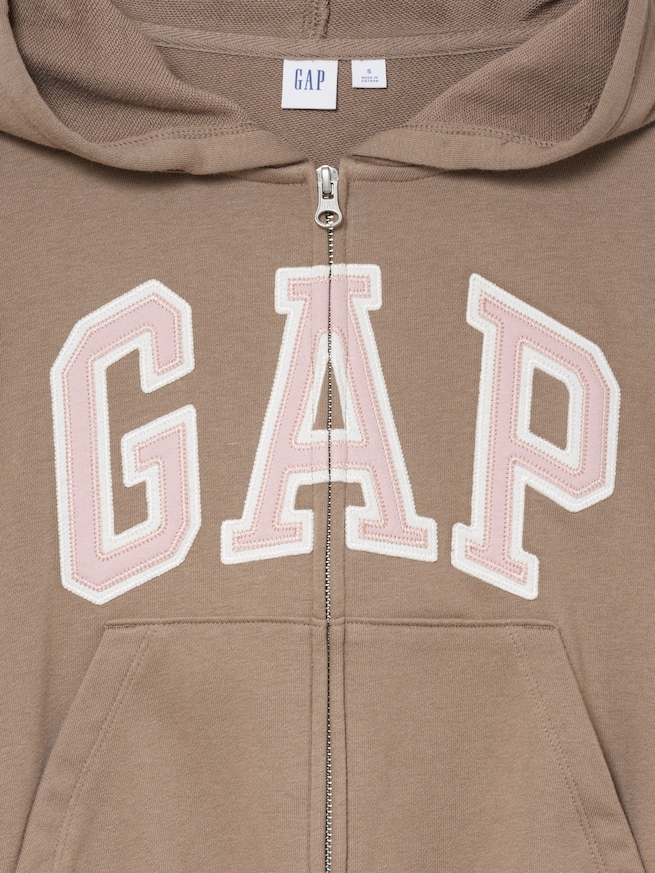 オーバーサイズ GAPロゴ フレンチテリー ジップアップパーカー-1