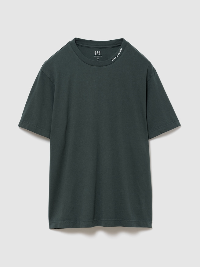 ヘビーウェイト GAPロゴ リラックスフィット クロップドTシャツ-0