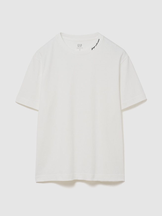 ヘビーウェイト GAPロゴ リラックスフィット クロップドTシャツ-0