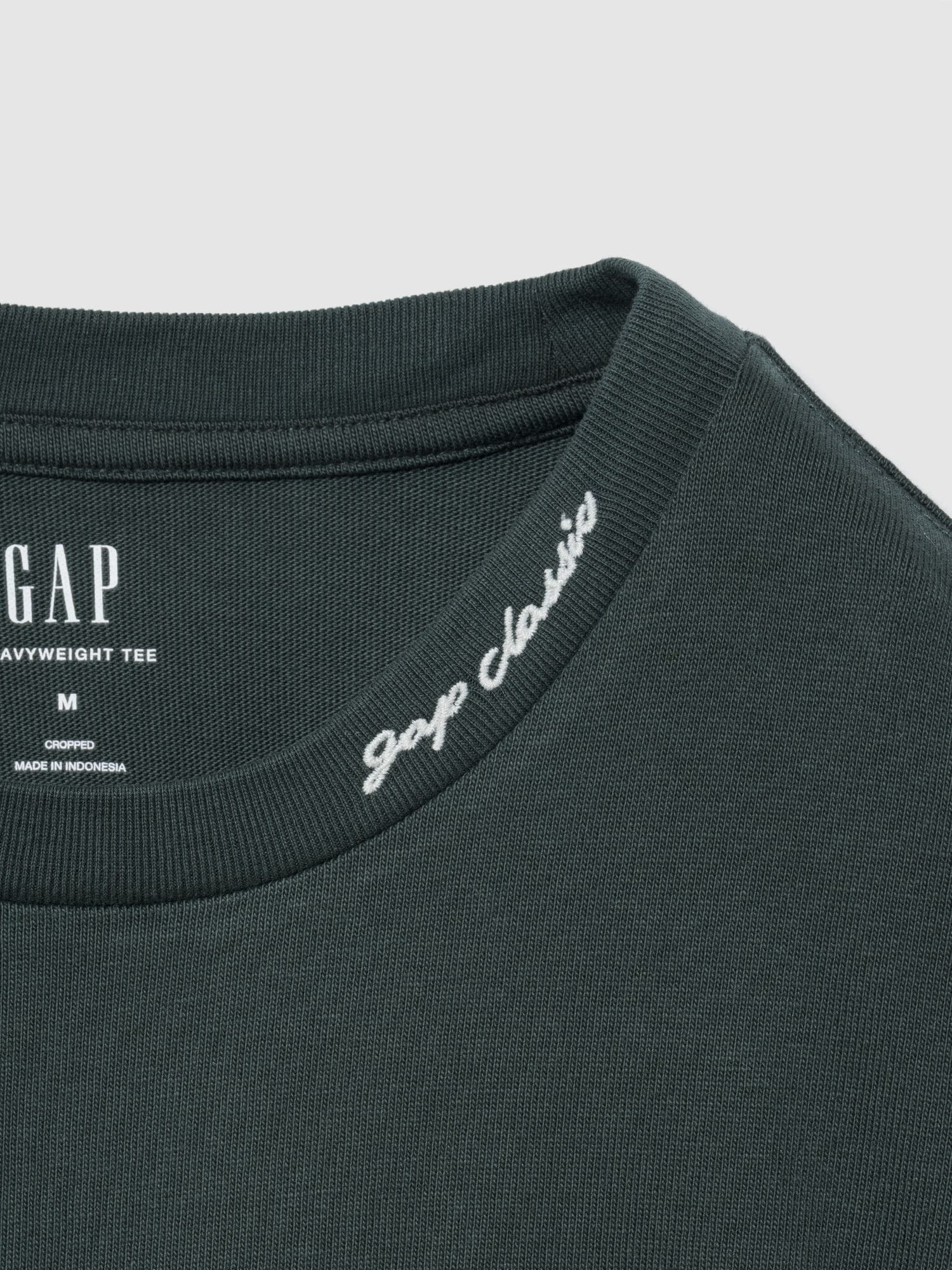 ヘビーウェイト GAPロゴ リラックスフィット クロップドTシャツ-1