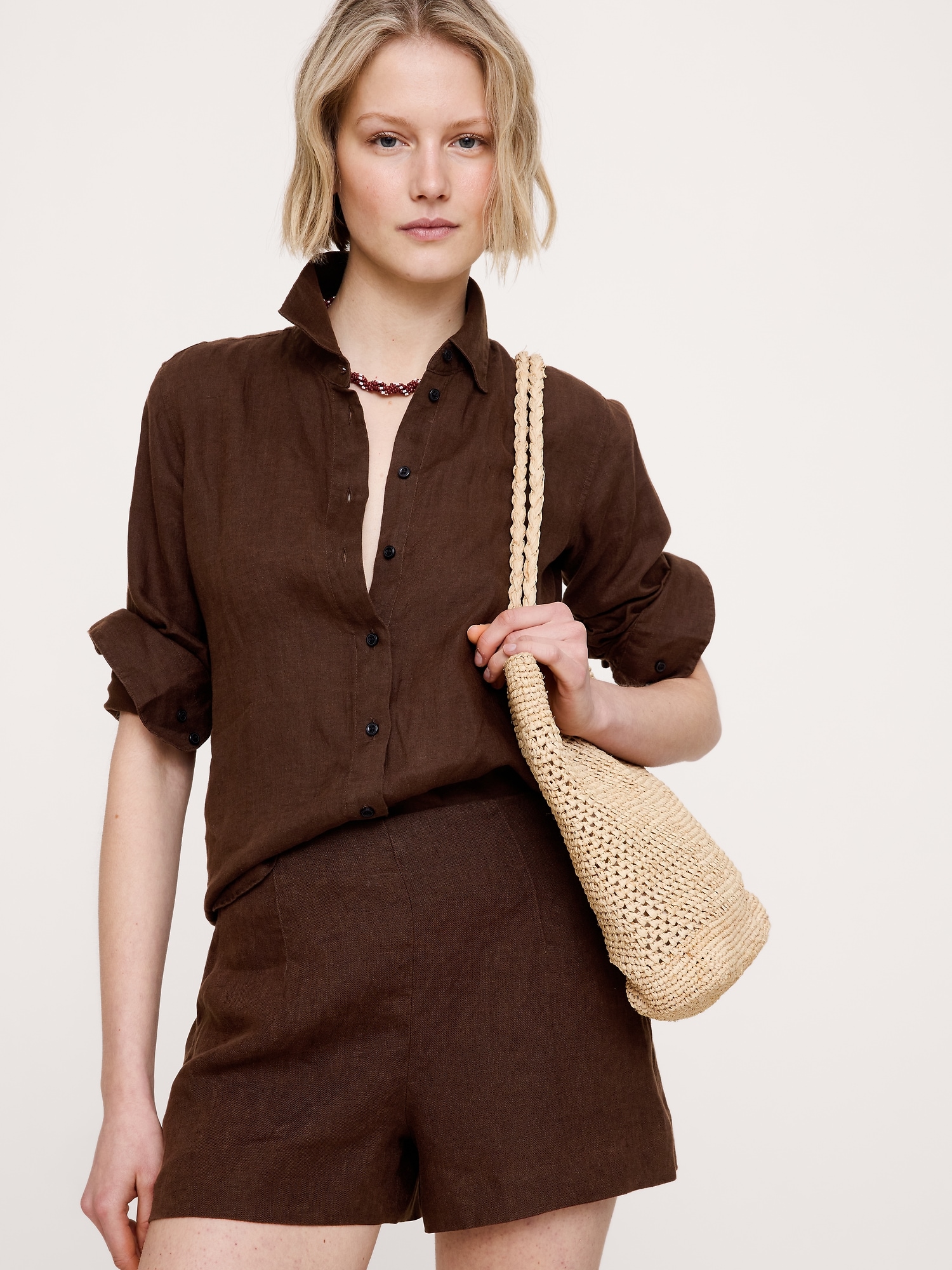 High-Rise 3" Linen Short