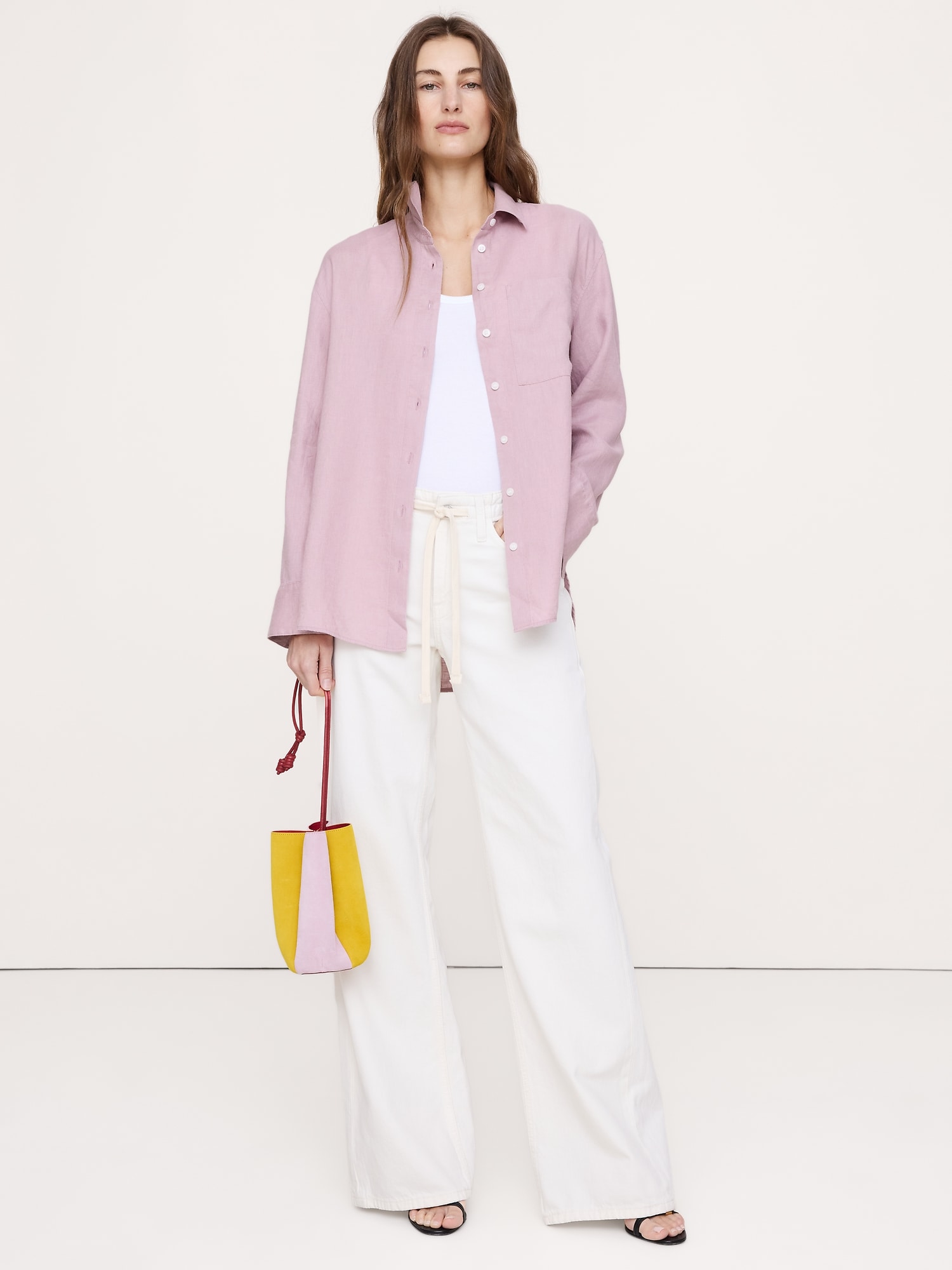 オーバーサイズ リネン シャツ-0