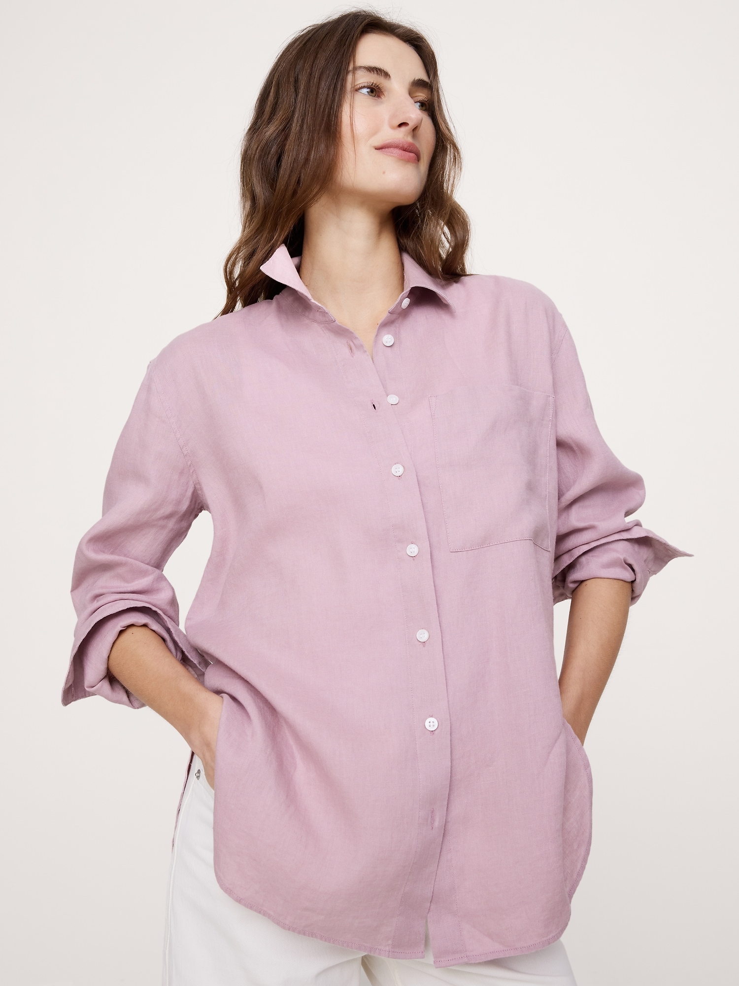 オーバーサイズ リネン シャツ-2