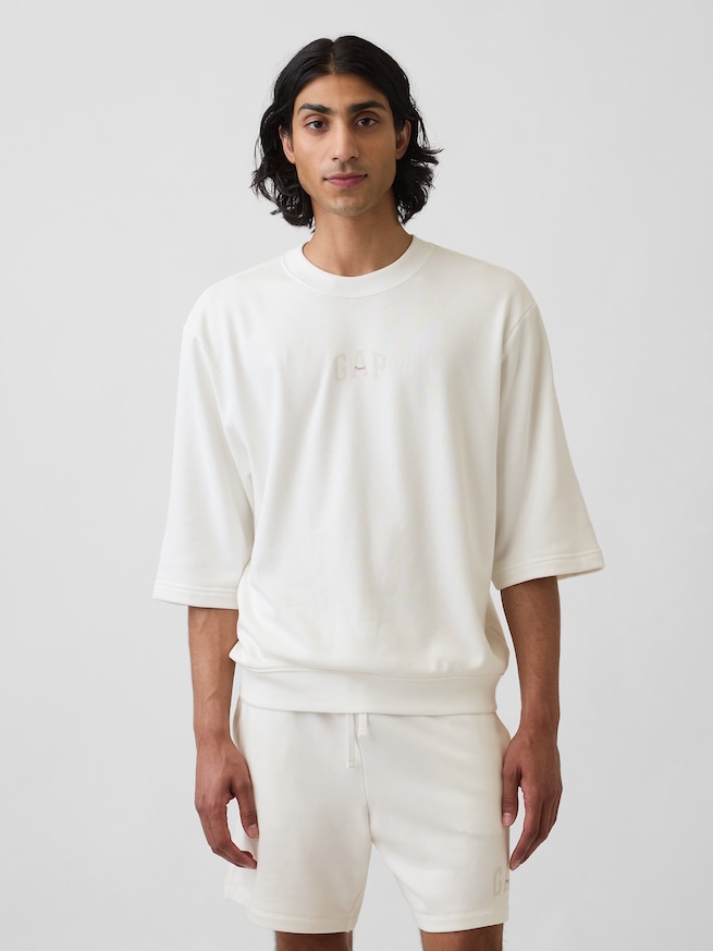 オーバーサイズ GAPロゴ フレンチテリーTシャツ-0