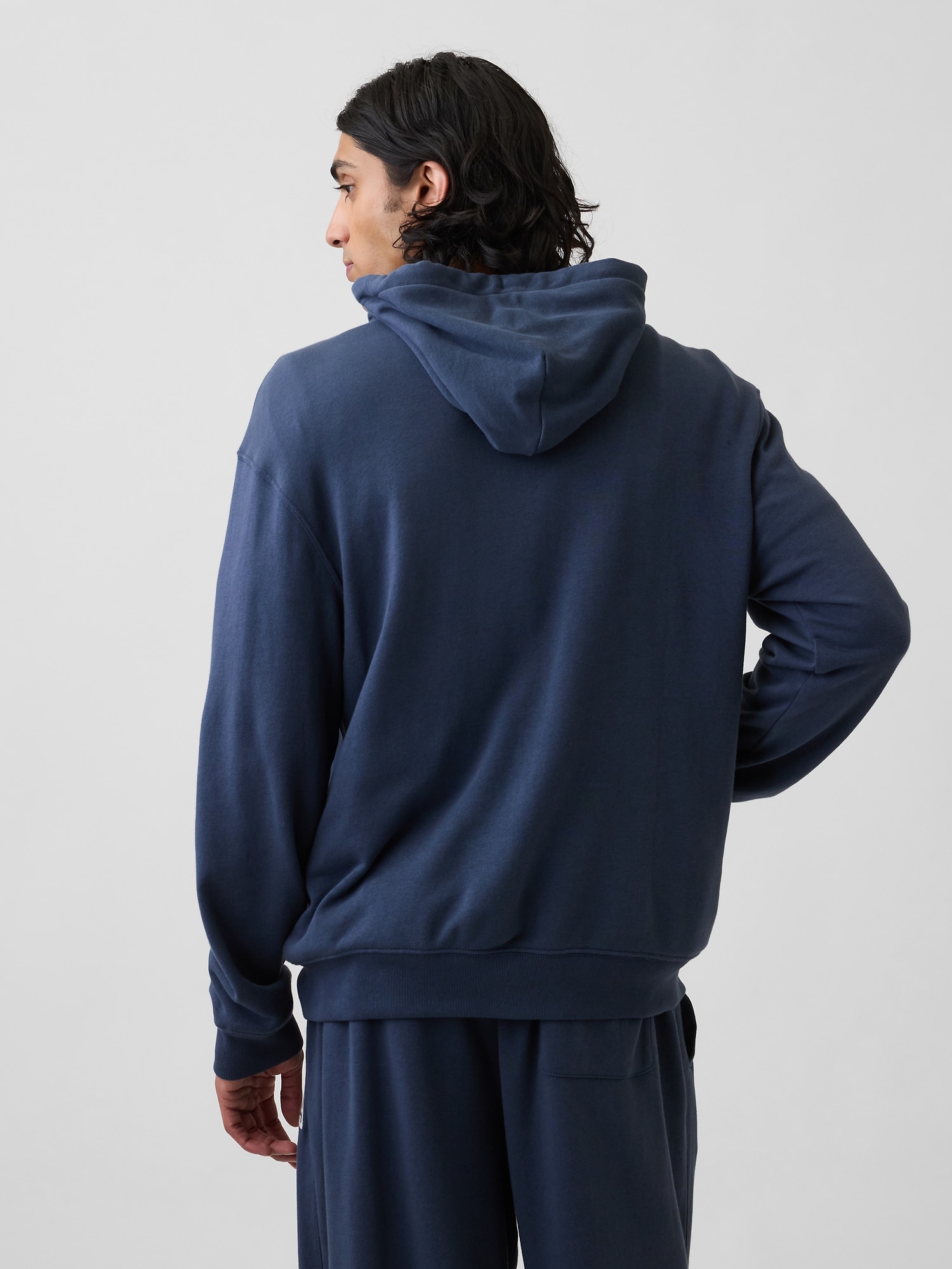 フレンチテリー リラックスフィット GAP1969ロゴ  ジップアップパーカー-2