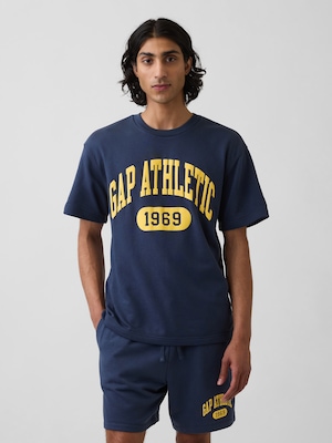 リラックスフィット フレンチテリー グラフィックTシャツ