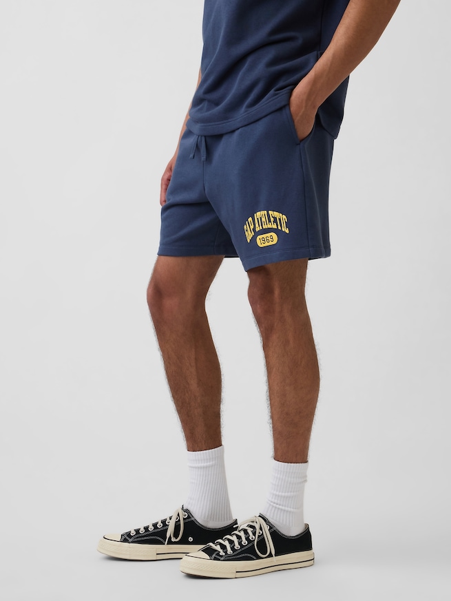 リラックスフィット フレンチテリー グラフィックショートパンツ-2