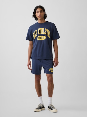 リラックスフィット フレンチテリー グラフィックショートパンツ