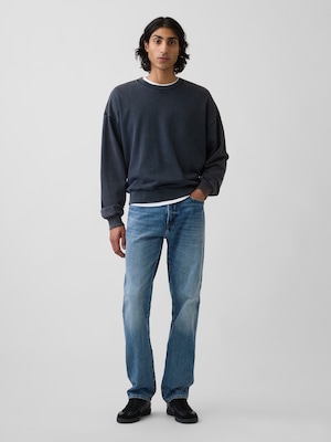 リラックスフィット ストレートデニム