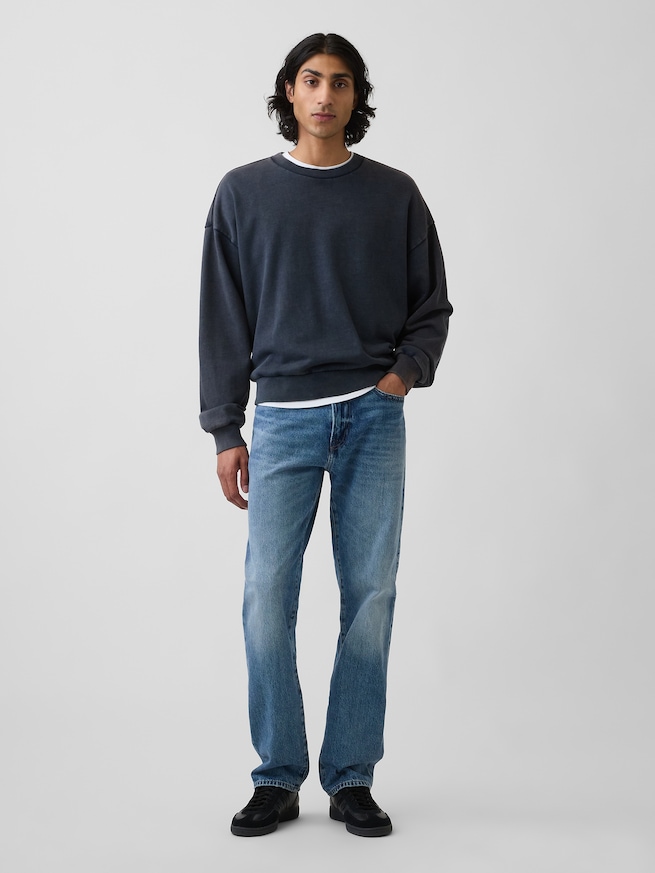 リラックスフィット ストレートデニム-0