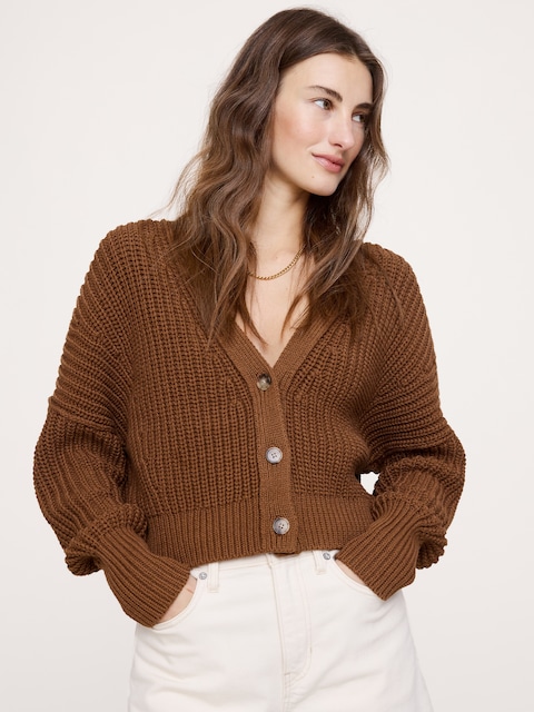 CARDIGAN EN COTON ÉPAIS