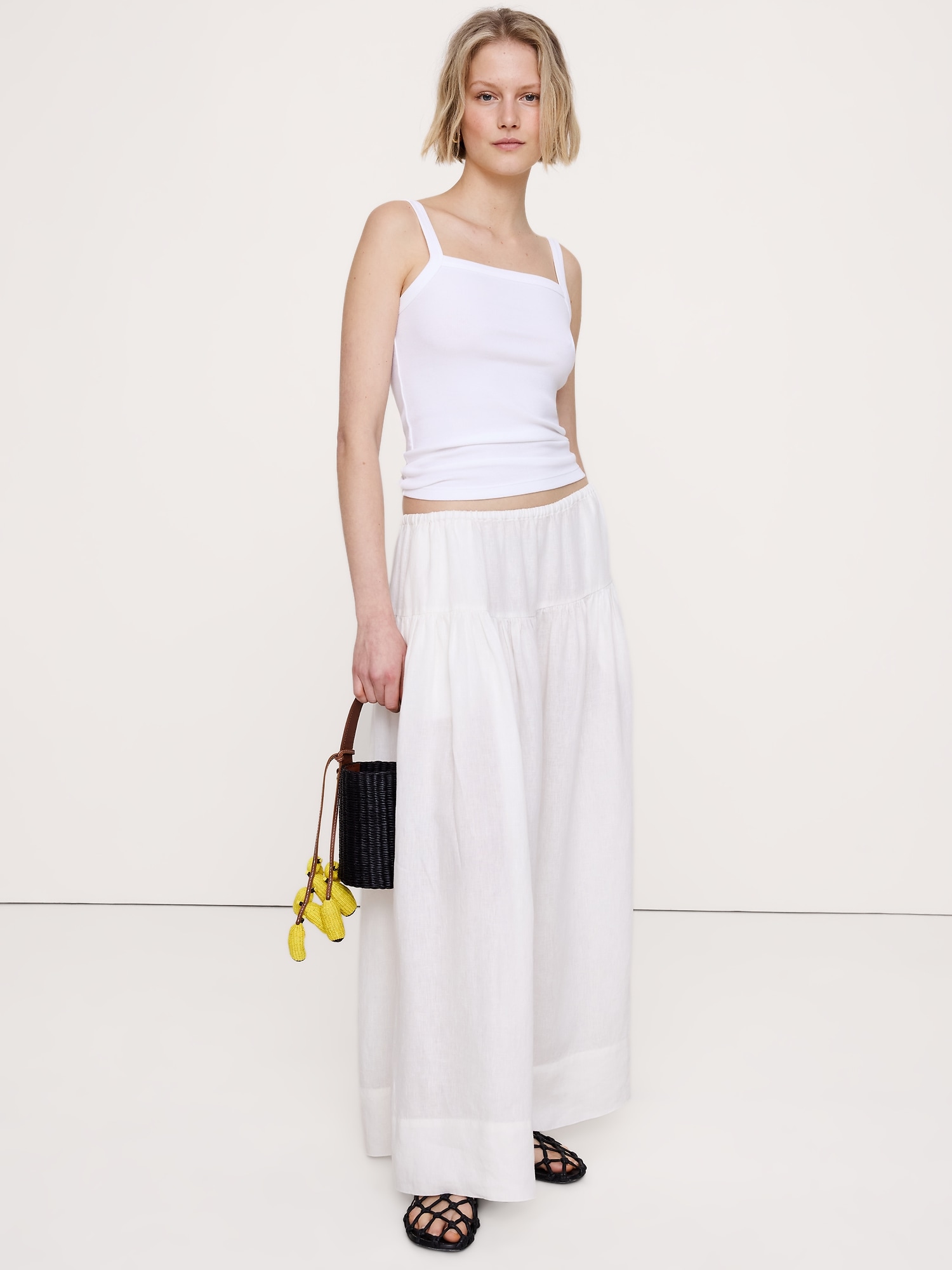 CAMISOLE CÔTELÉE À ENCOLURE CARRÉE