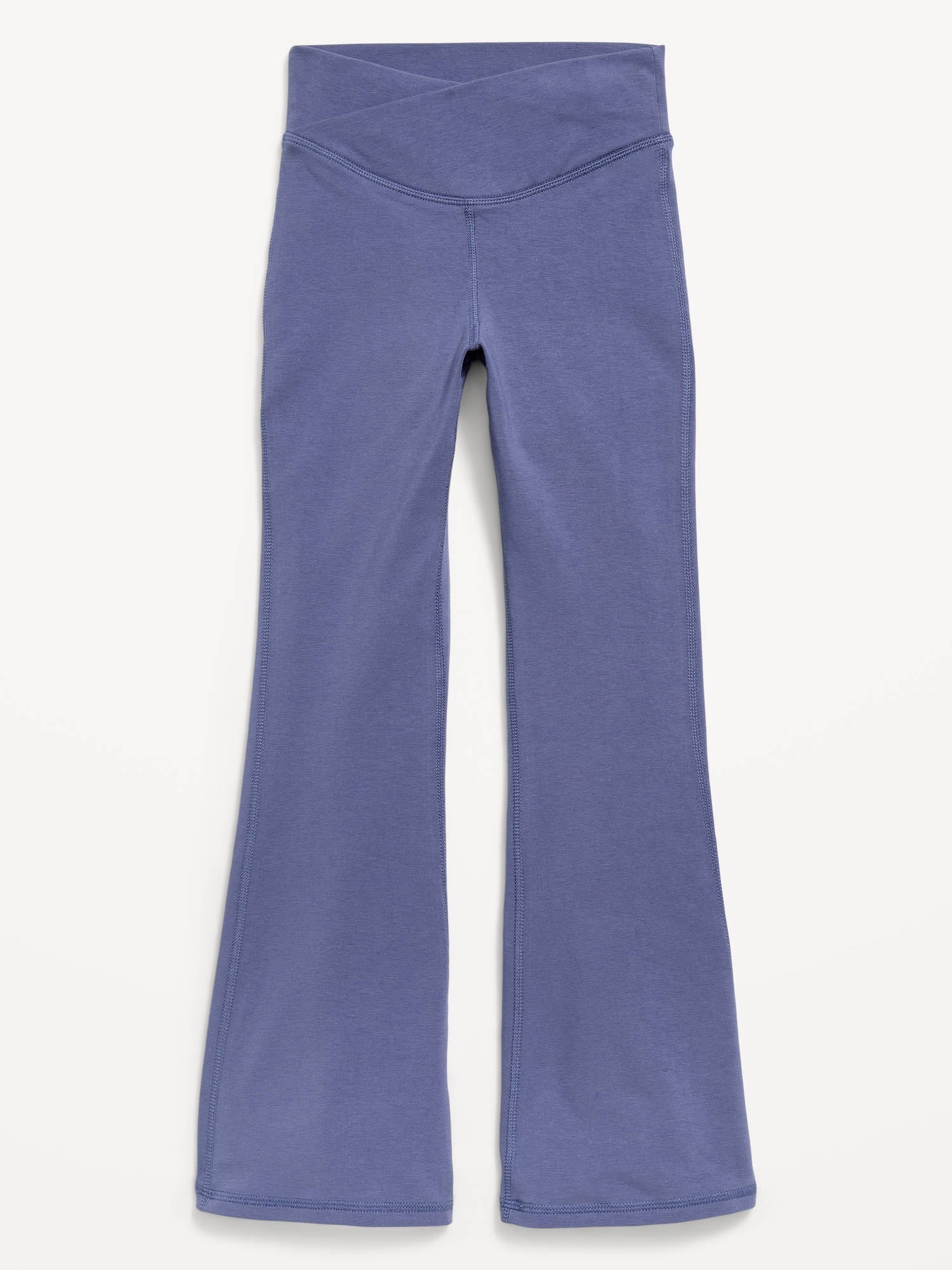 High-Waisted PowerChill Crossover Flared Leggings for Girls