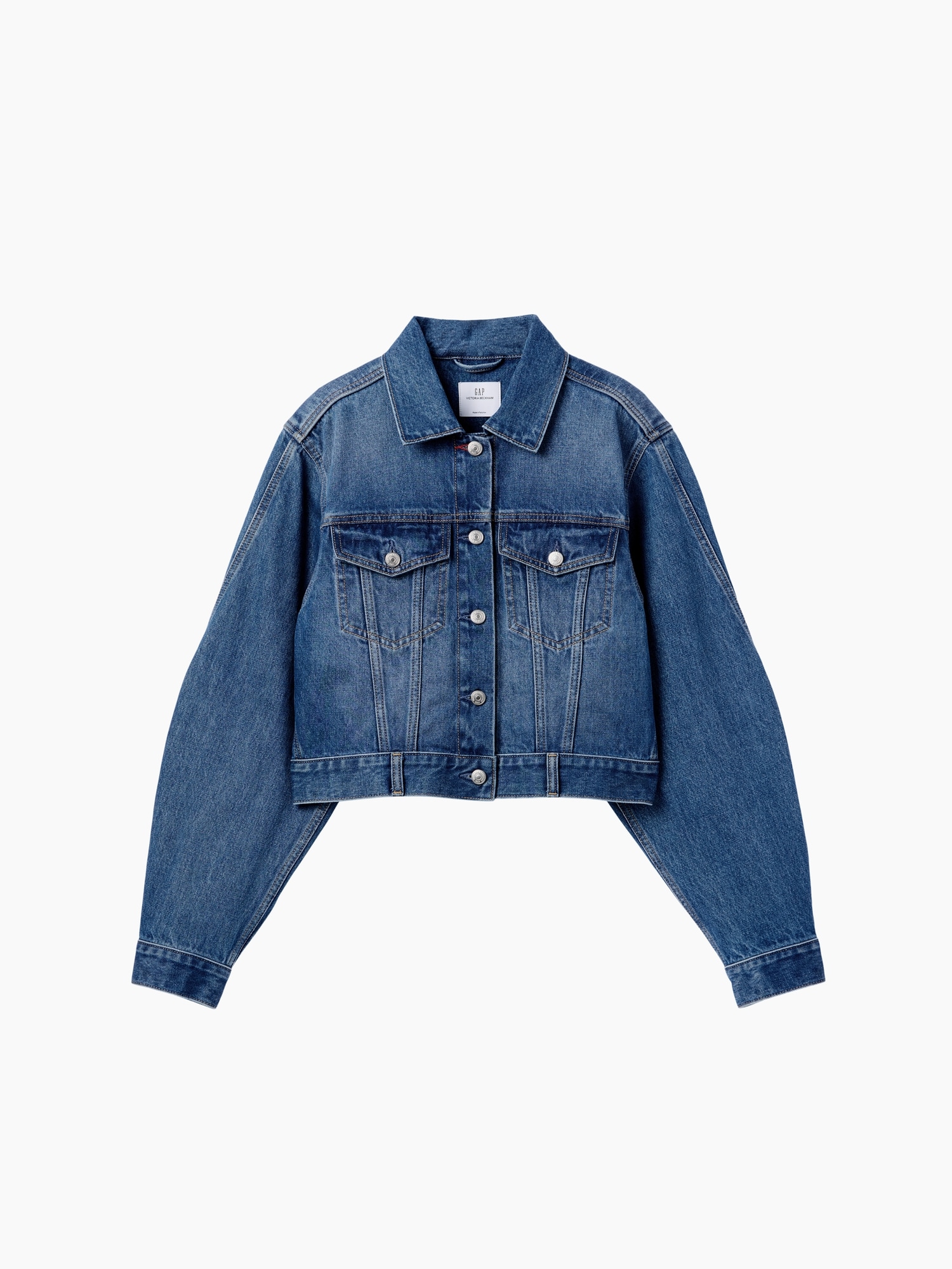 Gap &times; Victoria Beckham リラックスフィット クロップド デニムジャケット-7