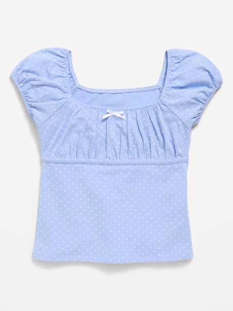 Puff-Sleeve Top for Girls